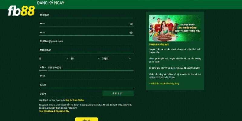 huong dan dang ky fb88 2 Chia sẻ cách điền thông tin khi đăng ký Fb88
