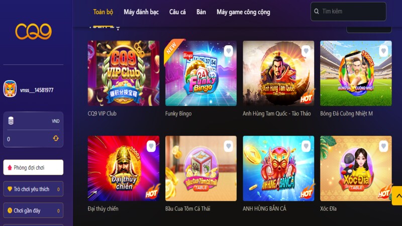 sanh cq9 slot 1 Kho game khủng tại sảnh CQ9 slot Fb88
