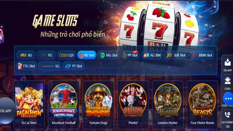 sanh hp slot 1 Hướng dẫn tham gia quay hũ tại sảnh HB